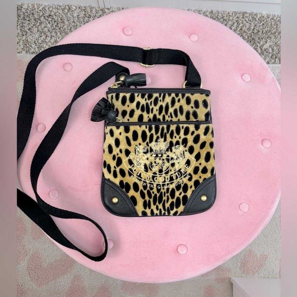 Juicy Couture Cheetah Vintage Crossbody Bag with Leopard Print